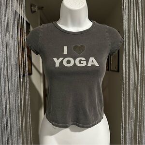 i heart yoga baby tee